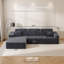 Canapé modulaire de 109,5 po avec méridienne en forme de L, canapé modulaire moderne avec assise profonde, canapé rembourré pour appartements de chambre à coucher, sans assemblage requis-114472171-114472169