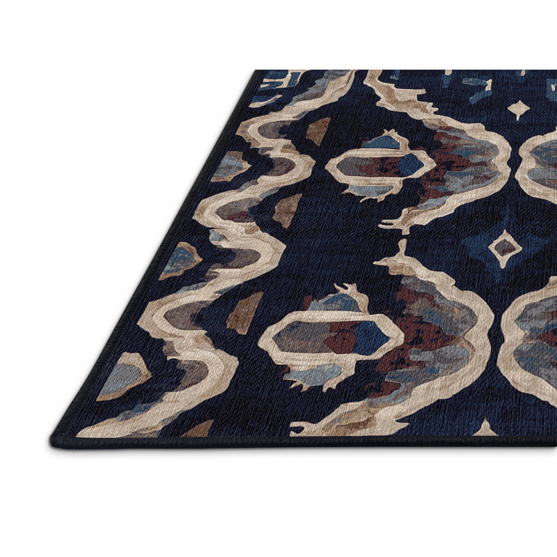 Machine Washable Gray Area Rug, Square 4'