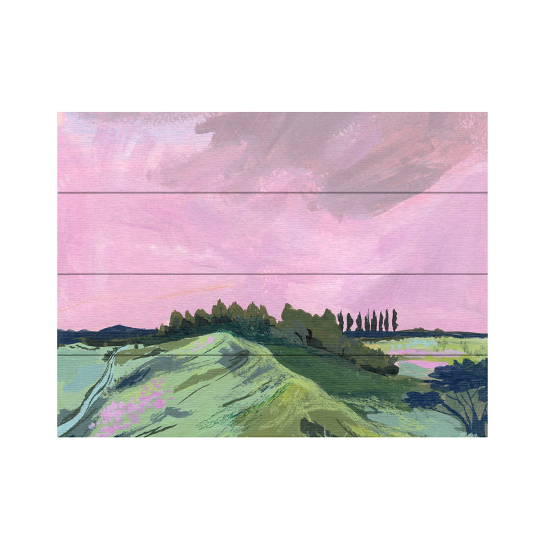 «Sarah Gesek Morning Calm Wood Slat Art», H 12 po x l 16 po