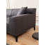 Canapé d'angle moderne de couleur anthracite 57,1 po x 98,4 po x 33,9 po | Structure en bois de hêtre et en carton, tissu 100% polyester | 28 coussins en mousse et plumes grises, 2 coussins inclus, design scandinave industriel, facile d'entretien-1793283067-1793283066