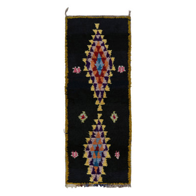 One-of-a-Kind 2'9" x 7'4" Hand Knotted Area Rug