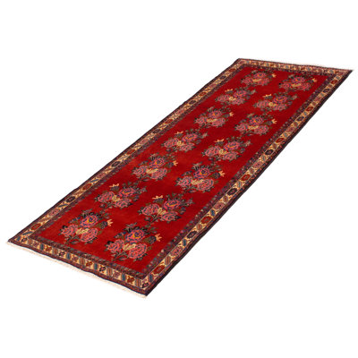 Delcampo One-of-a-Kind Runner 3'6" X 9'3" 1990s Runner Wool Area Rug Copper