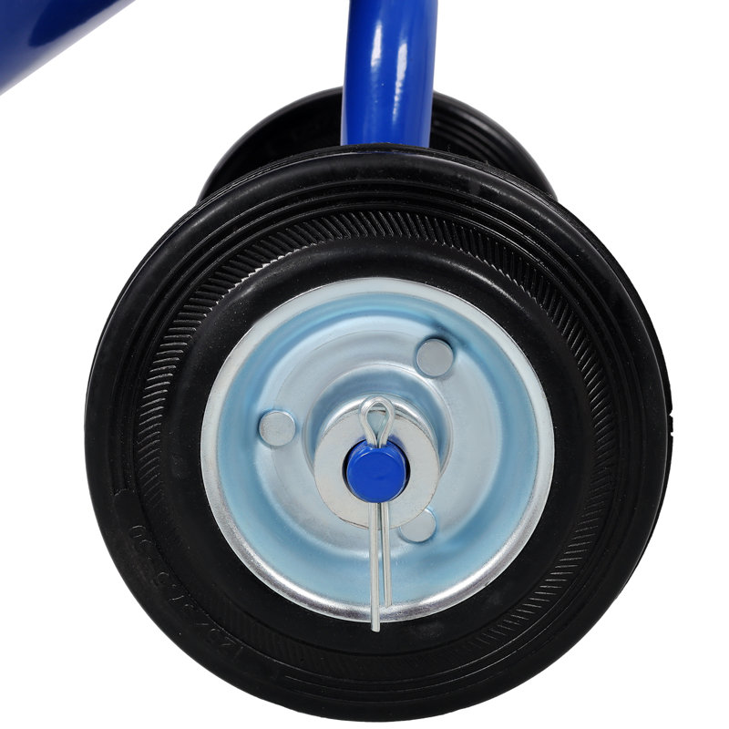 Ensemble de sablage à siphon de 22,7 kg (50 lb), 34,8 x 33 x 68,6 cm (13,7 x 13 x 27 pouces), acier, 1 ensemble, machine de sablage abrasive portable, bleue, avec tuyau de 3 m (9,8 pi), pistolet de sablage en aluminium moulé, pour le décapage de la peinture et l'élimination de la rouille superficielle.