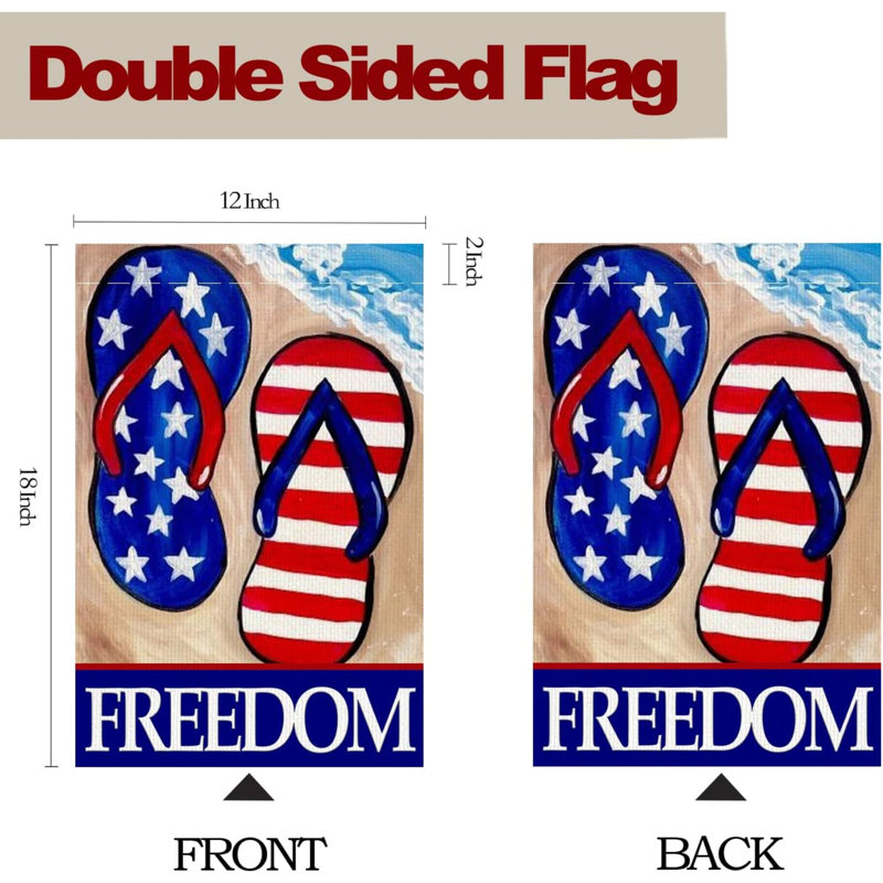Drapeau de jardin en polyester 18 po x 12 po Gregorian
