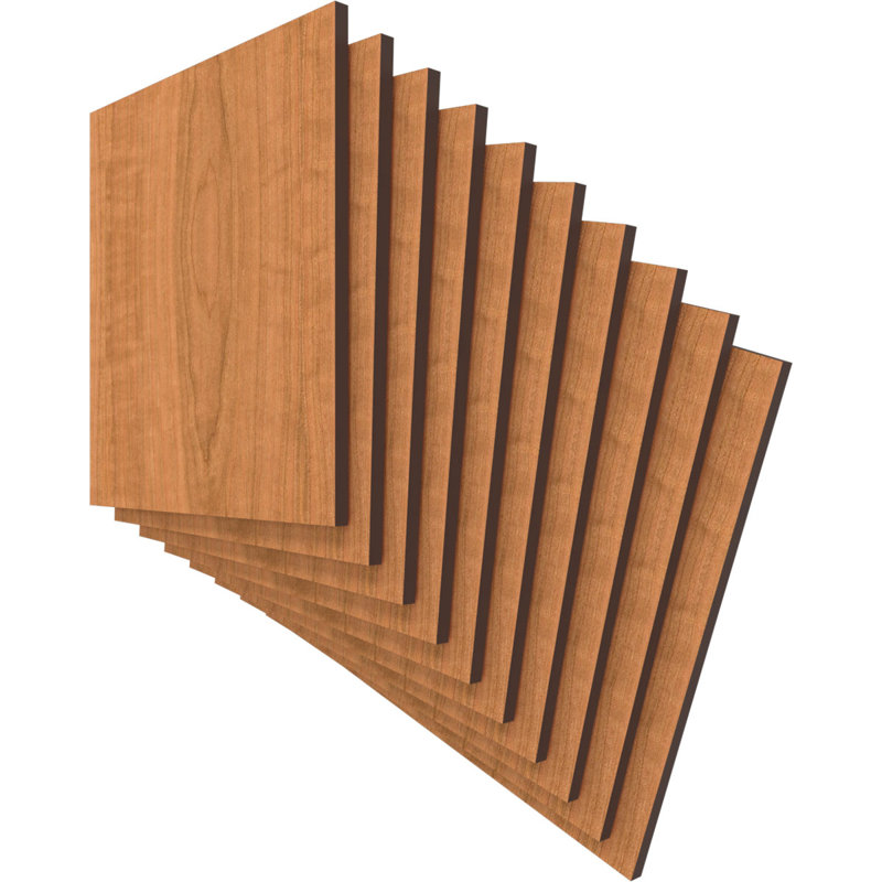 Planches en bois, H 7,75 po x l 7,75 po x P 0,25 po, Cerisier