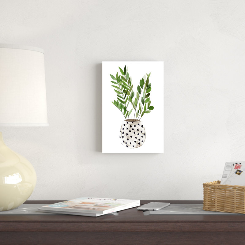 " Plant In A Pot III ", 12" H x 8" W x 1" D