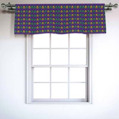 Sateen Damask Ruffled Window Valance