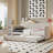 Upholstered Twin Daybed Sofa Bed with Pull-Out Trundle-2035415696
