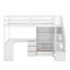Lit mezzanine simple avec bureau et tiroirs-1006446836