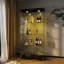 Vitrine moderne en verre avec lumières DEL