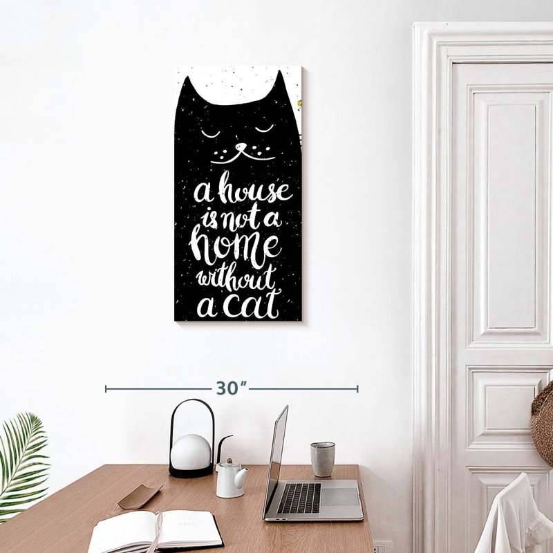 Cat Lovers Typography, 30" H x 15" W