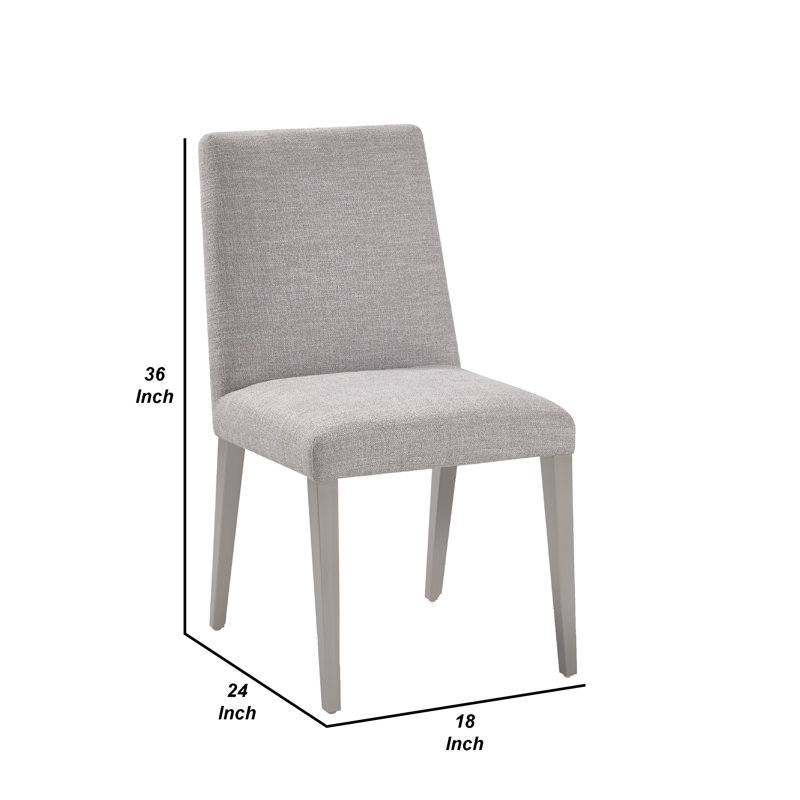 Chaise d'appoint en tissu gris clair