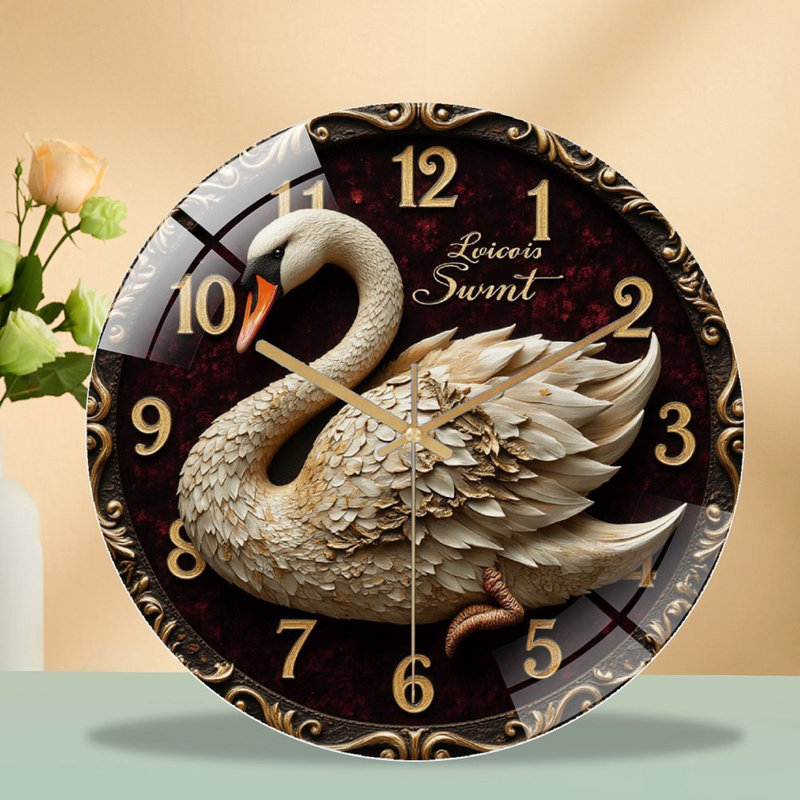 Horloge murale élégante 12 po Swan