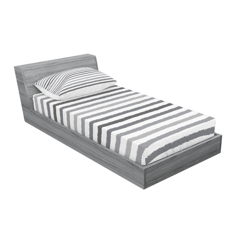 Microfiber Striped Sheet Set, Twin XL Sheet Set with Fitted Sheet