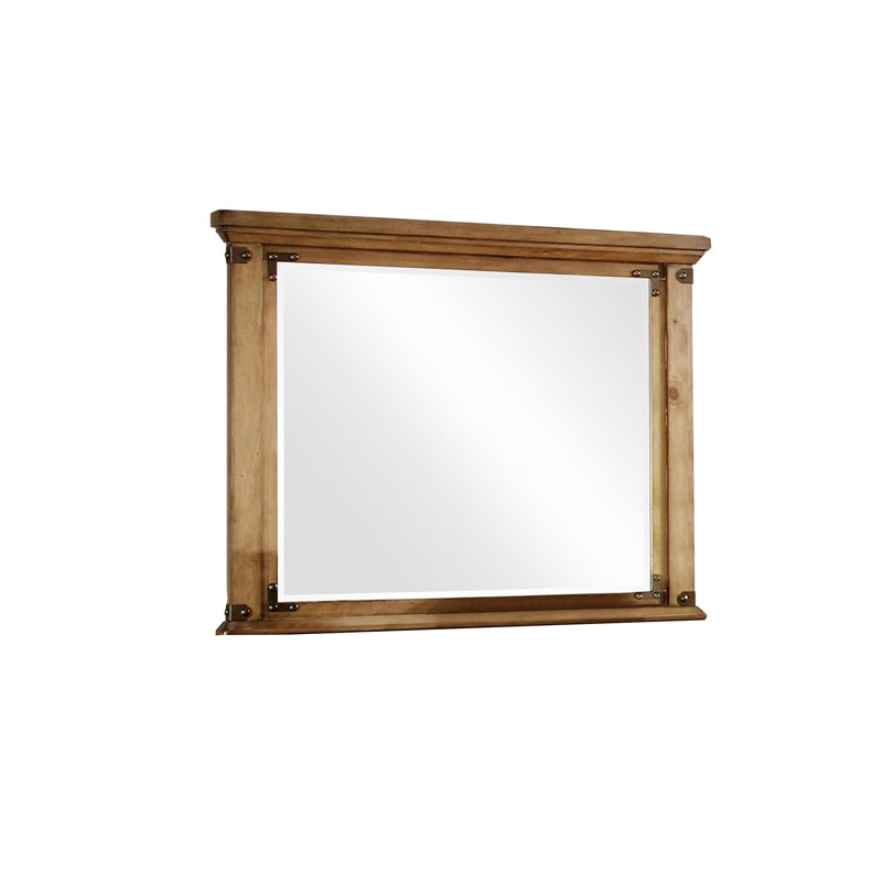 48.4"W Cottage Mirror, Weathered Elm
