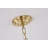 6-Light Antique Brass Flush Mount With Clear Crystals