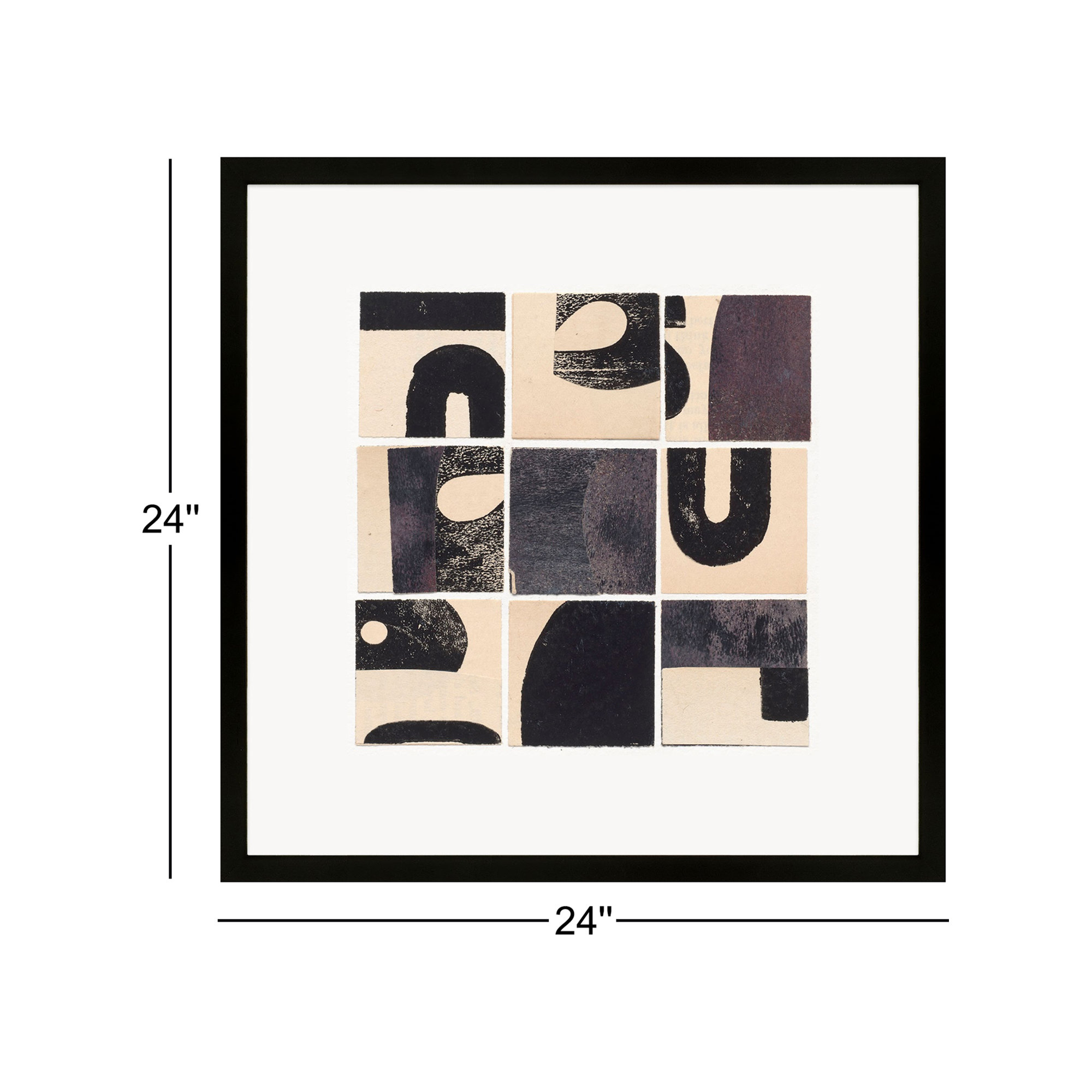 Curvy by Driftway Studio, 24" H x 24" W x 1.25" D, Black