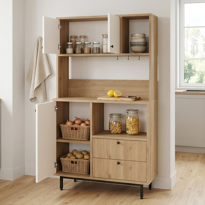 Aurelia 63" Multipurpose Kitchen Pantry and Storage Cabinet