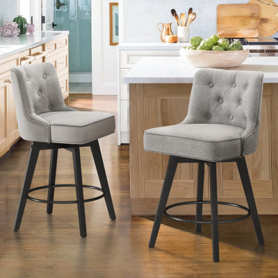 Bianny Swivel Upholstered Counter Stool