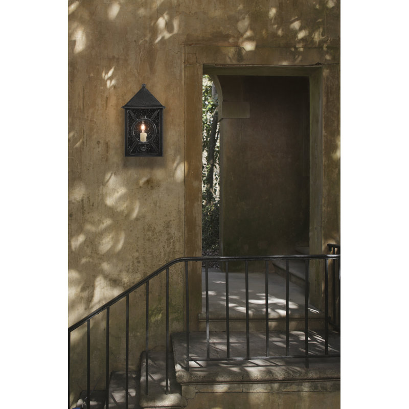 Ripley Outdoor Wall Lantern, Midnight, 12.25" H x 7.25" W x 6.5" D