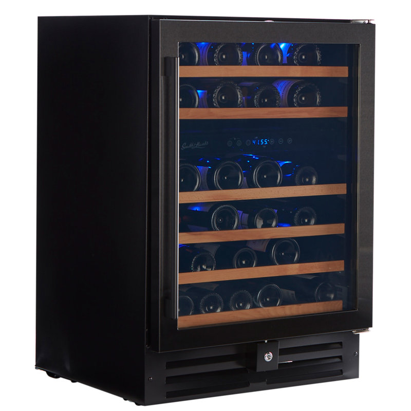 Smith & Hanks Dual Zone 24'' 46 Bottle Wine & Beverage Refrigerator with Reversible Door