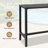 Levicy Rectangular Metal Outdoor Bar Table,  Rectangular Standing Height Table, Rectangular  Outdoor Buffet & Console Table for Kitchen, Deck, Backyard, Poolside-1582816404
