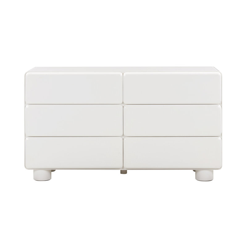 Commode 6 tiroirs Kamio, Blanc
