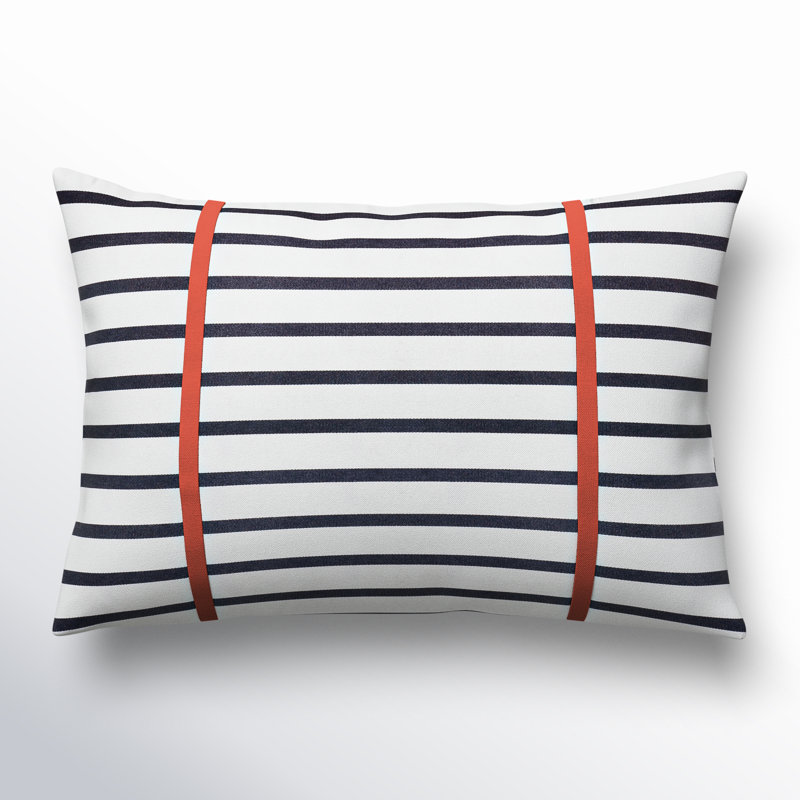 Housse et insert de coussin rectangulaire Stonebrook, 12 po x 18 po, Orange corail melon