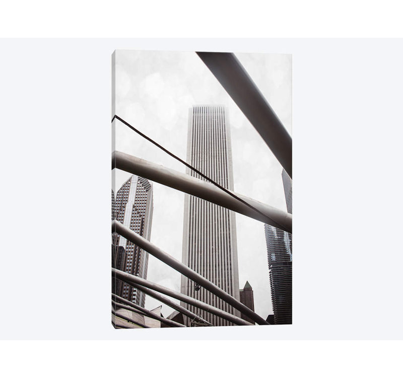 «Chicago Monotone III», impression sur toile, H 12 po x l 8 po x P 0,75 po, Toile tendue