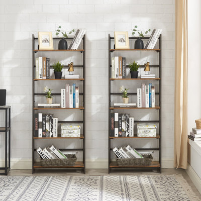 62" H x 24" W Iron Etagere Bookcase