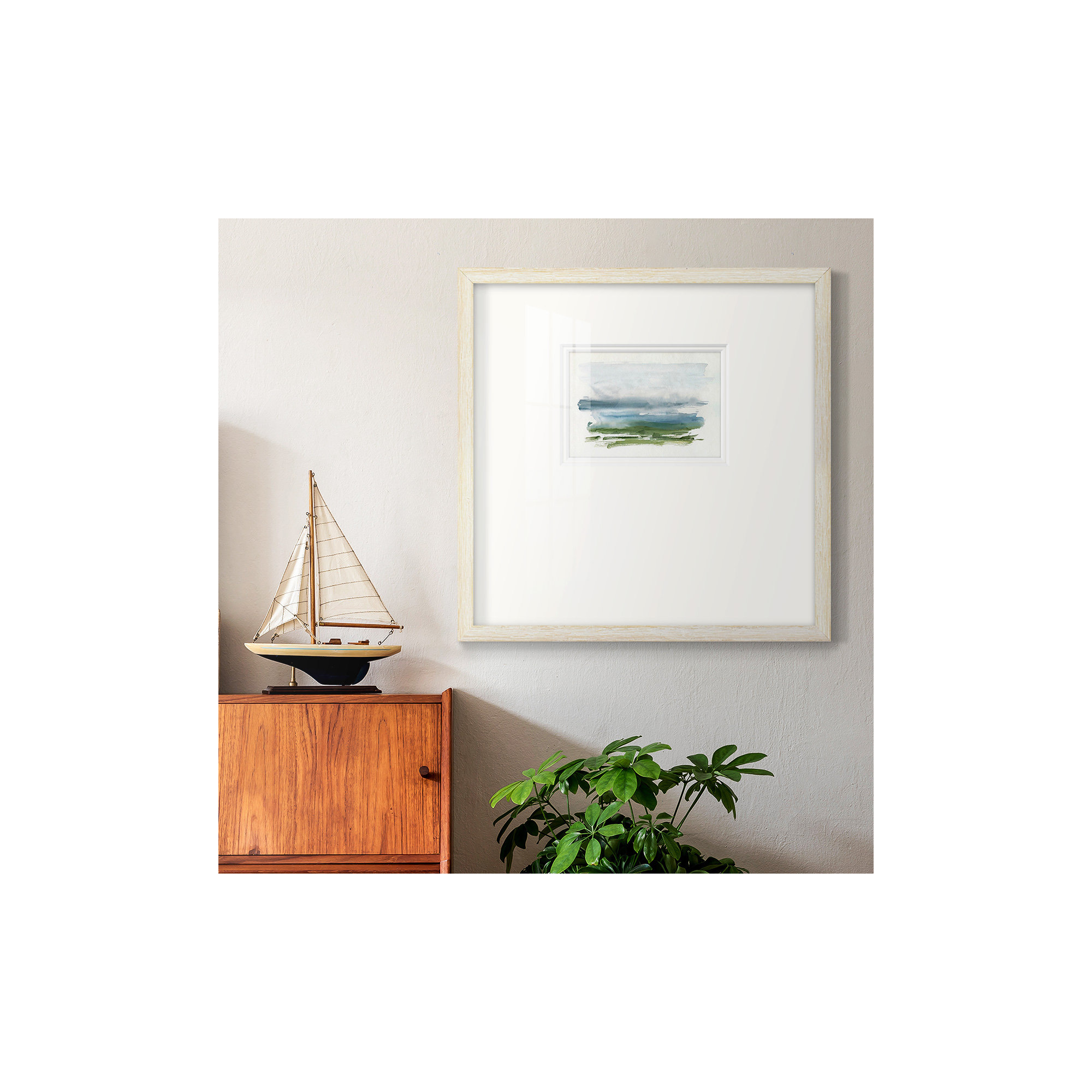 Coastline Splash III, Gray, 17" H x 17" W x 1.25" D