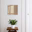 Key cabinet for home, Opens to the left, 30x30x5, Black, Lines in warm tones without decoration, 