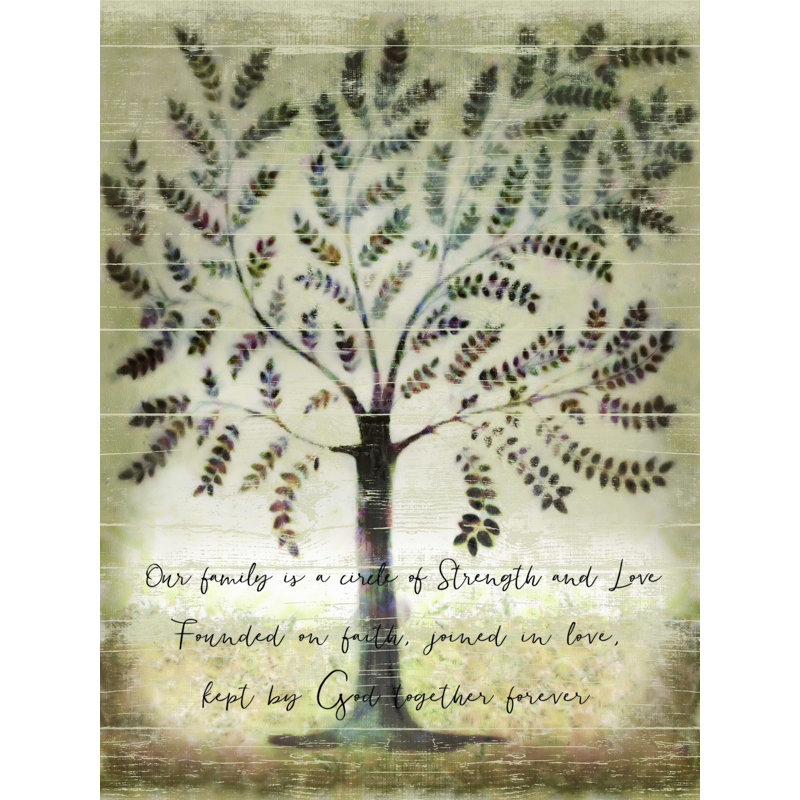 «Tree Saying» - Impression sur toile tendue, H 16 po x l 12 po