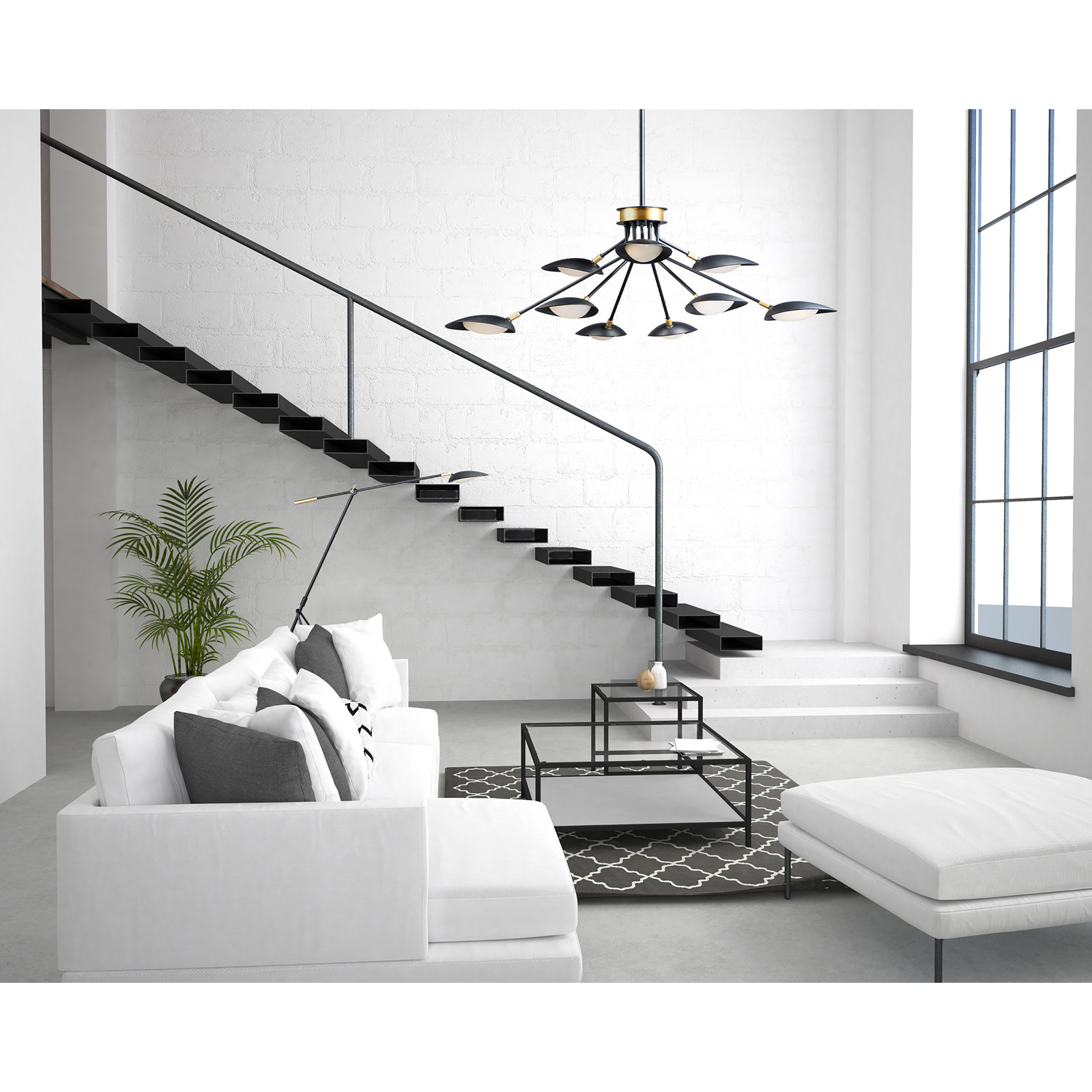 Cillian 9 - Light Dimmable LED Sputnik Chandelier