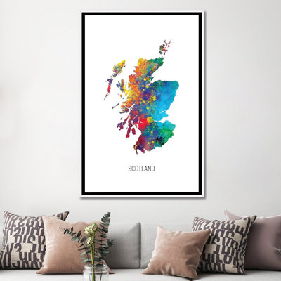 Carte d'Ecosse par Michael Tompsett - impression d'art graphique