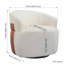 Modern Round Barrel Swivel Accent Armchair