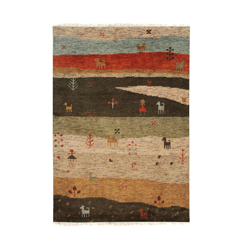 Tapis traditionnel en laine noué à la main