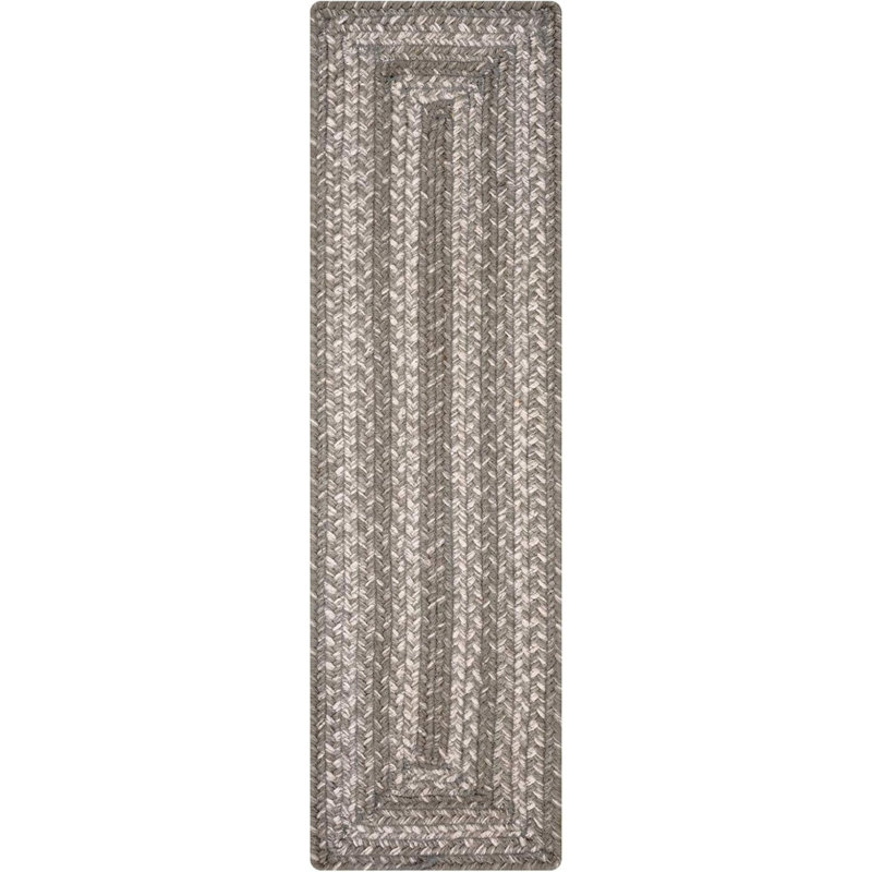Tapis d'escalier d'intérieur tressé en jute de qualité supérieure - taille 8 po x 28 po, Gris gris nuage, 2