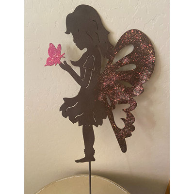 Art de jardin fée avec ailes