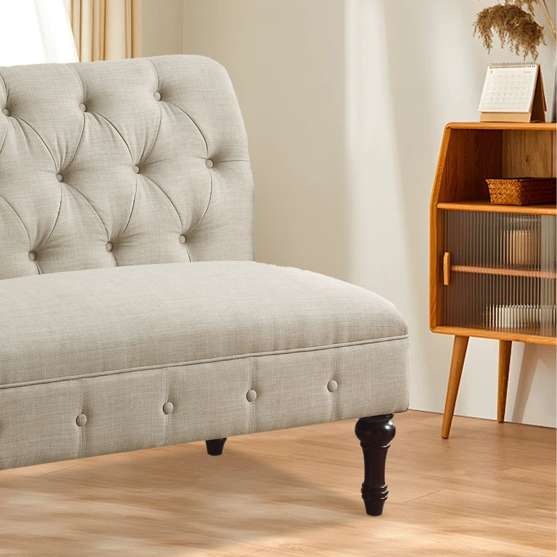 Murdis 45'' Reception Loveseat, Beige