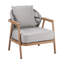 Fauteuil club en corde de teck Orla