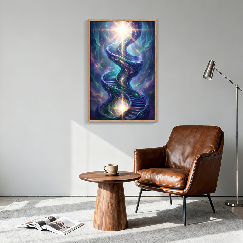 Cosmic Spiral, reproduction d'art sur toile, ensemble de 1, H 36 po x l 24 po, Natural