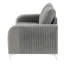 Causeuse en velours gris Wenona