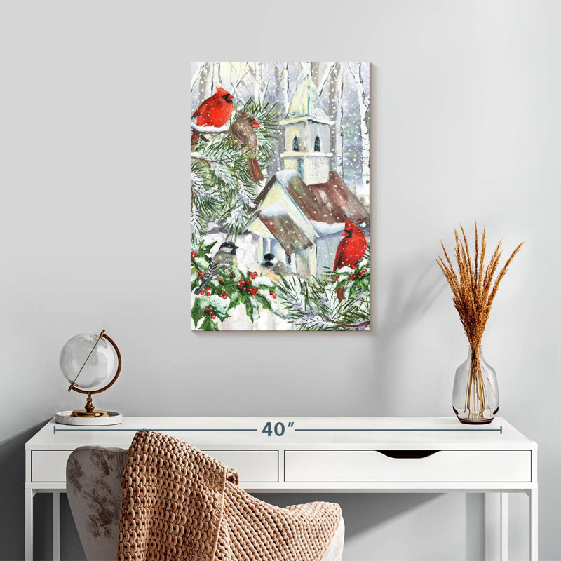Cardinals des Fêtes et Église, H 24 po x l 16 po
