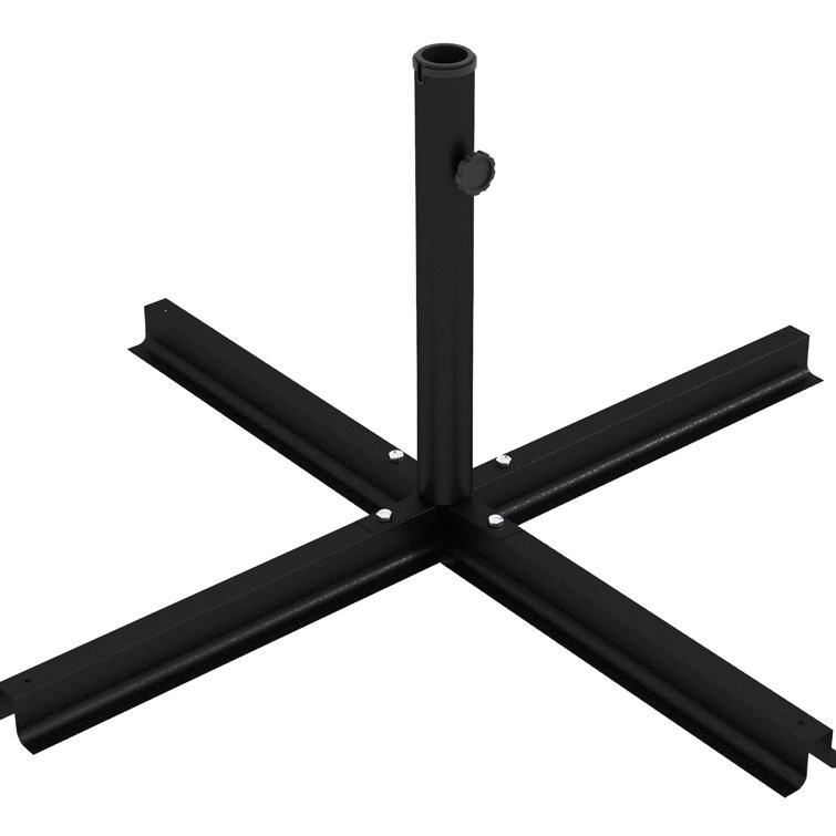 Support universel pour parasol de patio, noir et plusieurs parasols