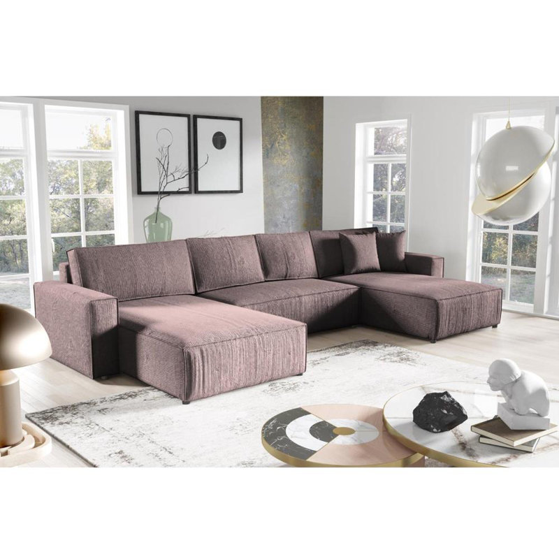 Beyazit 6 Seater Sofa Bed, Pink