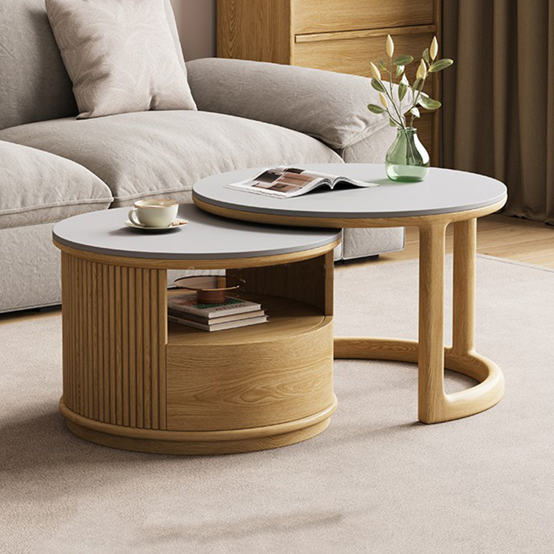 Table basse Modern Modern, Bois original, Blanc