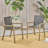 Mullenix Wood Premium All-Weather Wicker Outdoor Dining Armchair-30957963