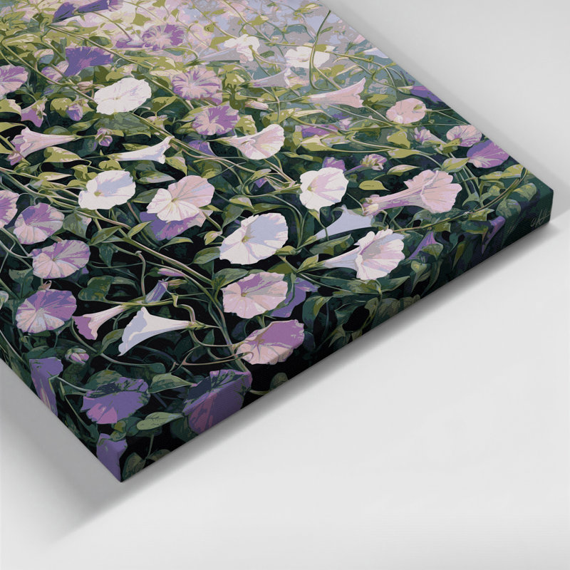 «Watercolor Botanical 27», art mural sur toile grise, H 16 po x l 20 po