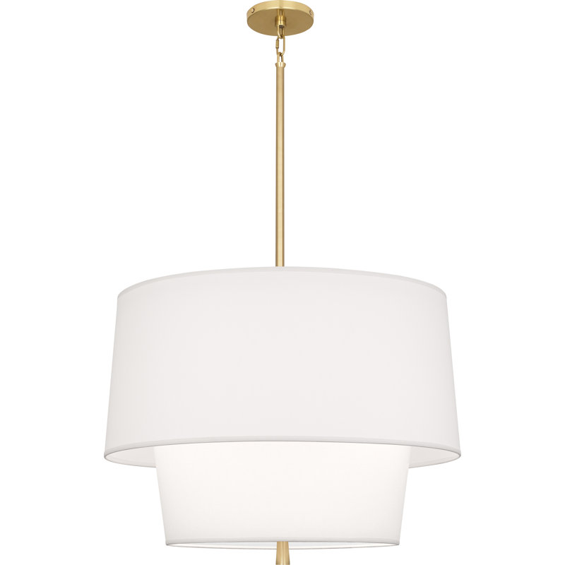 Decker 3 - Light Pendant, White, Modern Brass
